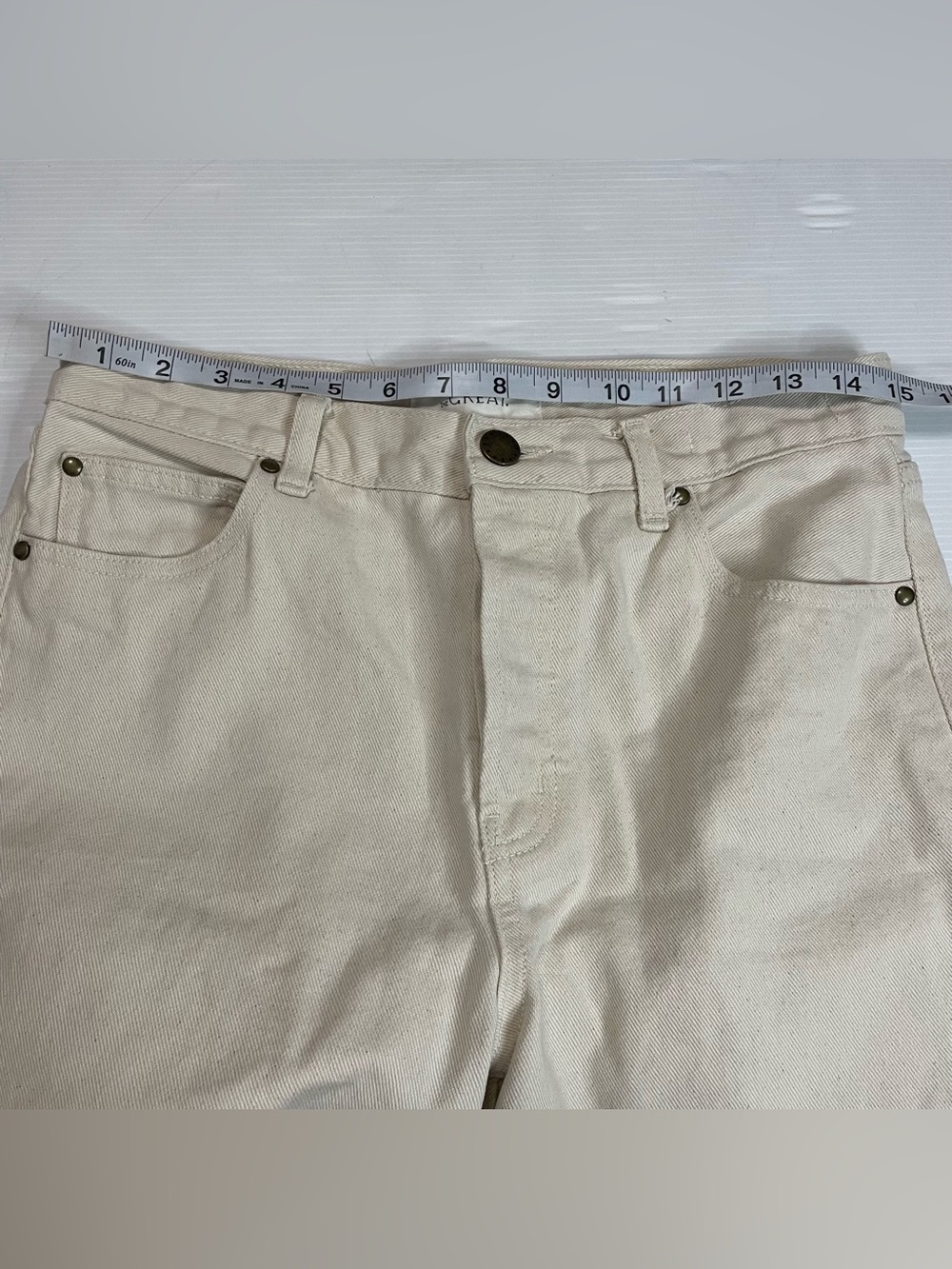 The Great The Wayne Jean Straight Leg Jeans Neutral | Size: 27 - Picture 8 of 10